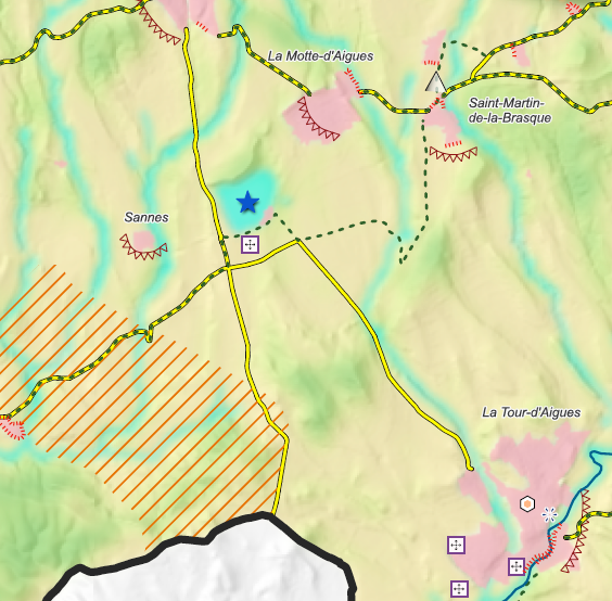 Carte du sud Luberon extraite du DOO